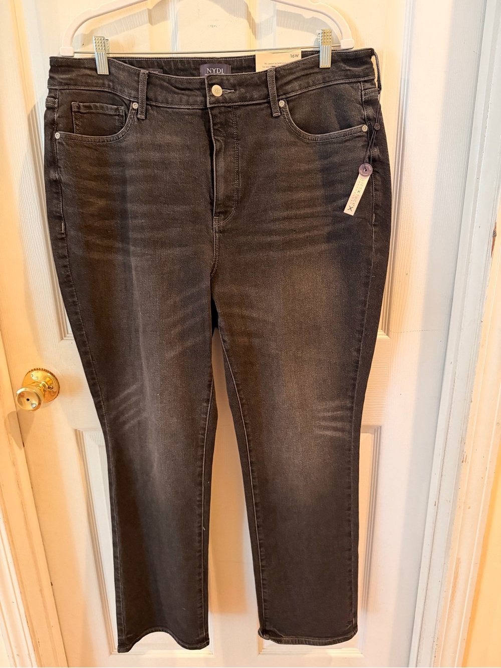 NYDJ Charcoal Straight-Leg Jeans for Women